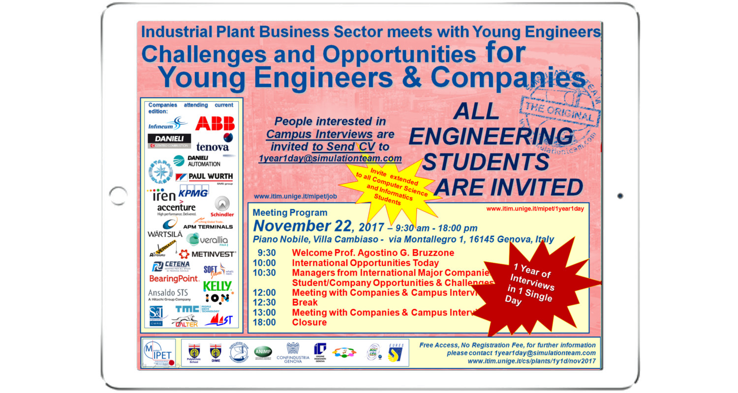 Call for 1 Year 1 Day: Companies meet Young Engineers 