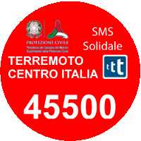 Donation to Italian Civil Protection for supporting Victims of Earthquake in Italy