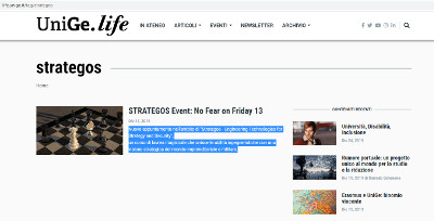 STRATEGOS No Fear on Friday 13