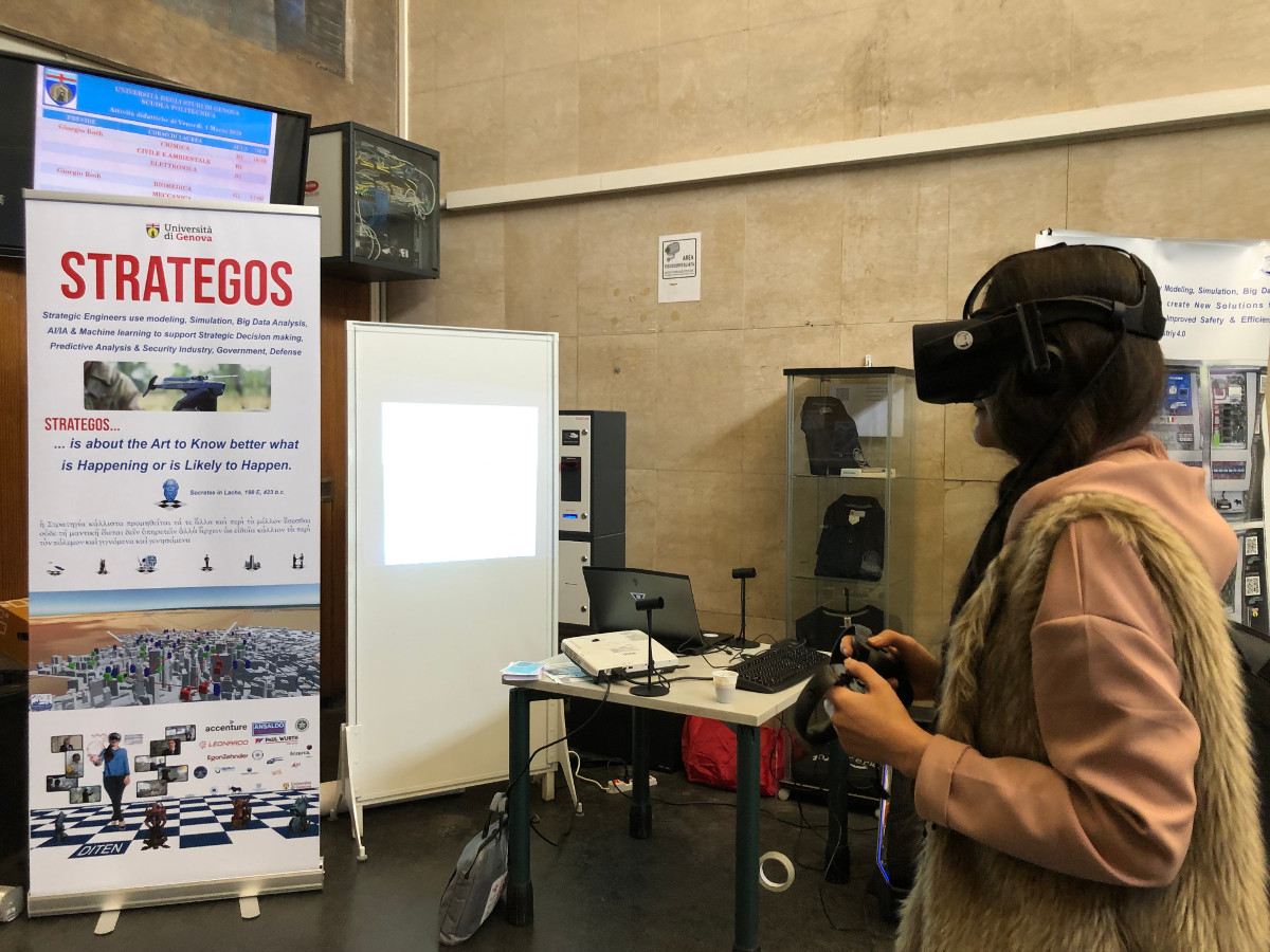 STRATEGOS, Genoa, March 1st, 2019, Head Mounted Display for VR