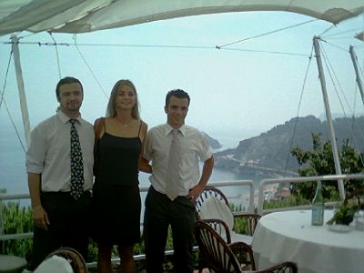 Closing Ceremony IEPAL/EEE Italy 2003: Students during the Closing Party (Ozgur & Bahadir from Turkey with an Italian Student)