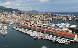 Genova, Yachts at the Marina in the Porto Antico